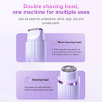 Women Electric Shaver Razor Trimmer, 2 In 1 Electric Shaver for Women, IPX7 Waterproof Dual Head Lady Shaver ,Painless Hair Remover, Facial Hair Removal for Women for Eyebrows, Lips and Body
